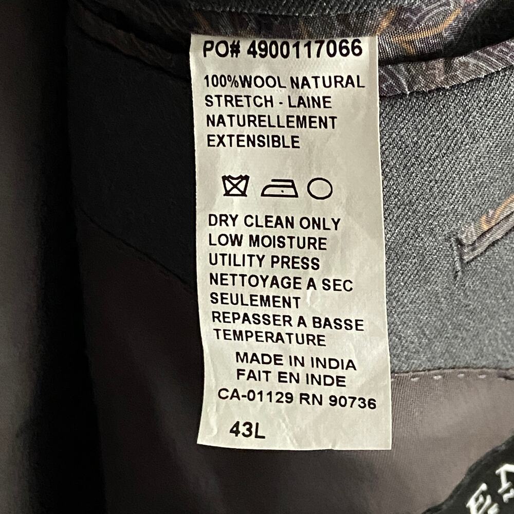 Lauren Ralph Lauren Suit Jacket Men's 43L Ultraflex Classic Fit Wool Grey NEW - Picture 10 of 13